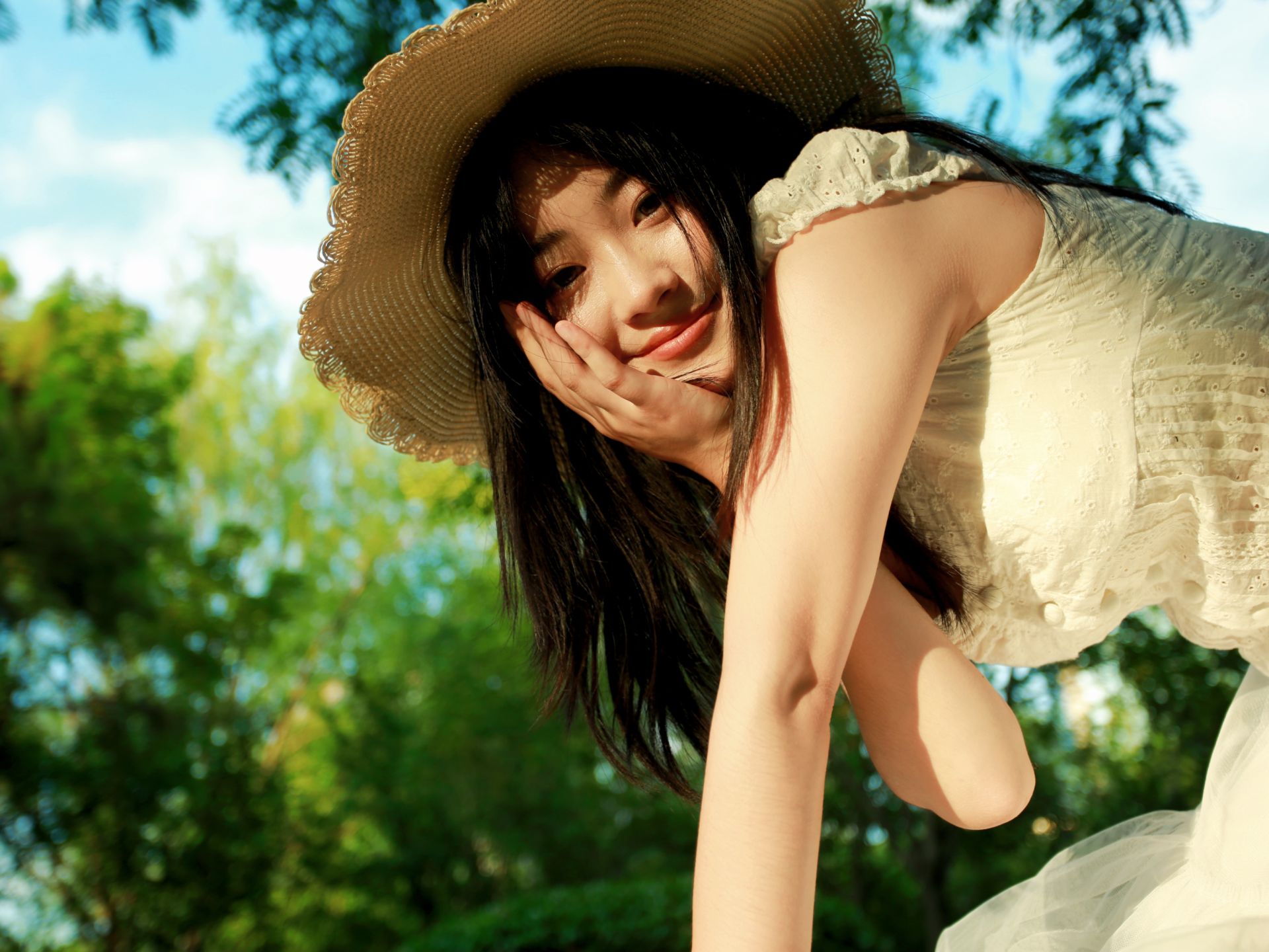 人像摄影作品: 绿色生命力